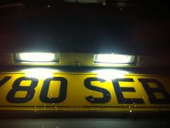 New LED rear number plate light conversion