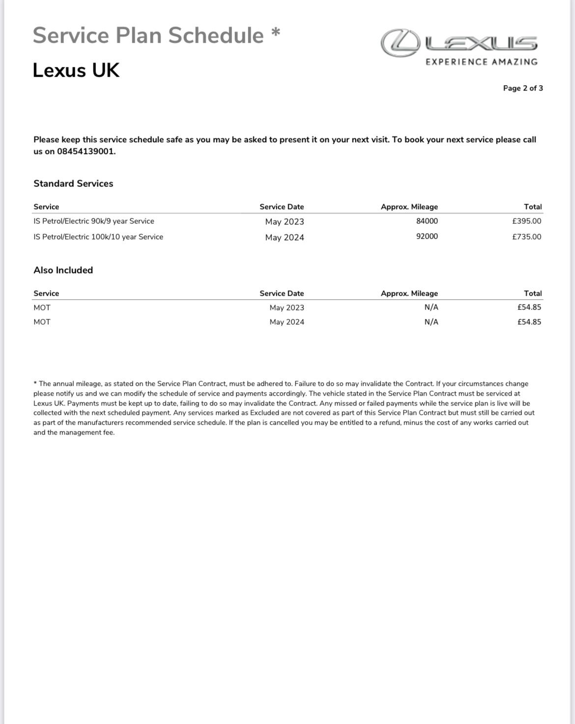 Lexus Service Plan And Warranty Lexus IS 300h IS 250 IS 200t Club 